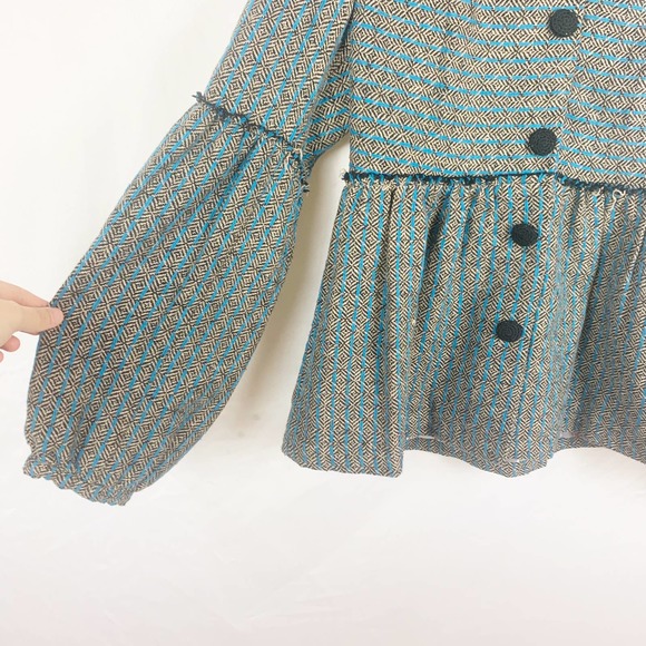 ErotoKritos Striped Sequin Wool Button Jacket - Picture 5 of 12